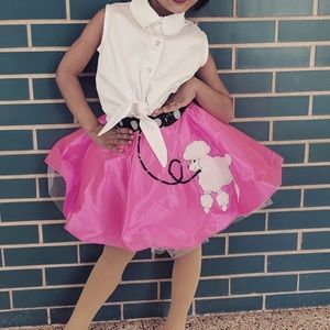 COPY - 2 piece poodle skirt leotard with white shirt. Weissman SC.